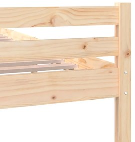 Estrutura de cama 140x190 cm madeira maciça