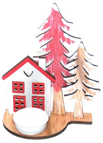 Porta Velas Natal Vermelho