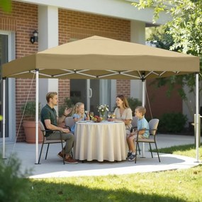 Tenda jardim de 3 x 3 m para jardim e festas com proteção solar, cor bege