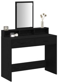 Mesa de Maquiagem vidaXL com Gavetas em Madeira de Carvalho Preto 100x