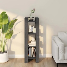 vidaXL Estante/divisória 41x35x125 cm pinho maciço cinzento