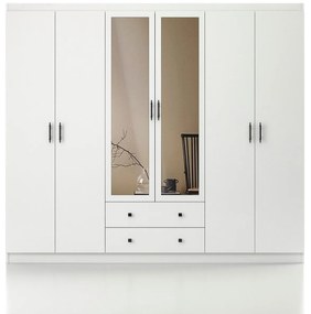 Guarda-roupa Lavinia - Branco - 210x186x50 cm