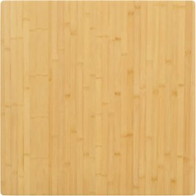 vidaXL Tampo de mesa 80x80x2,5 cm bambu