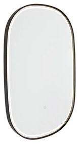 Espelho de banheiro preto LED dimmer oval - MIRAL Moderno
