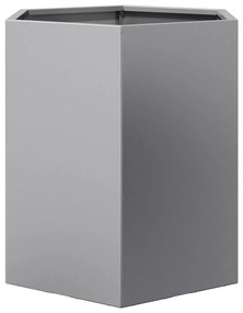 Vasos floreiras jardim 2 pcs hexagonal 46x40x45cm aço galvaniz.