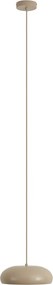 Candeeiro Suspenso Retro Taupe com Abajur de Metal 2 Luzes - Macaron