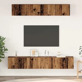 vidaXL Conjunto de móvel de TV 5 pcs Madeira antiga Standard Médio