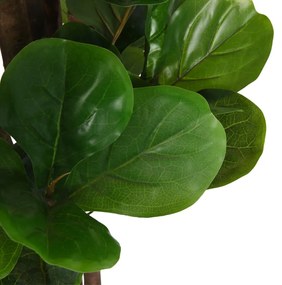 Figueira-lira artificial 134 folhas 120 cm verde
