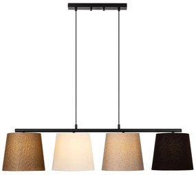 Candeeiro de Teto Varlik – Preto, Ouro, Branco, Bege – 148 x 25 cm