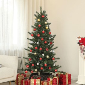 Árvore de Natal artificial de 180 cm com suporte dobrável em aço, 467 ramos, decoração de Natal, verde