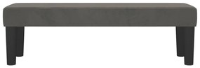 Banco 100x30x30 cm veludo cinzento-escuro