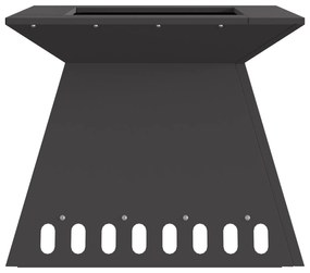 Fogueira vidaXL Preta 48x48x40 cm em Aço
