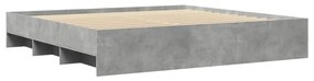 Estrutura de cama 200x200 cm derivados de madeira cinza cimento