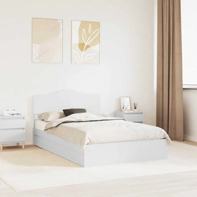vidaXL Cama com Armazenamento Branco 120 x 200 cm Madeira processada