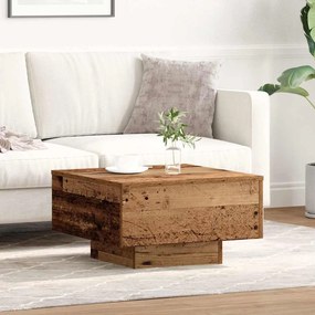 vidaXL Mesa de centro Madeira antiga 55 x 55 x 31 cm