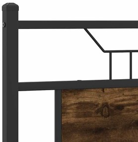 Estrutura cama s/ colchão derivados de madeira carvalho fumado