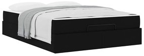 Estrutura da Cama Outros com armazenamento Preto 160 x 200 cm tecido