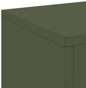 Suportes para Plantas Pilar 2 pcs Verde-Azeitona 24x24x55 cm Aço