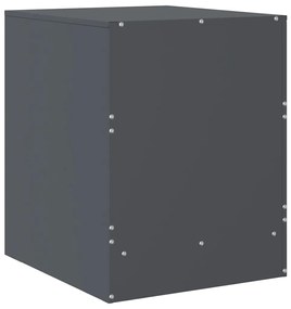 Mesa de cabeceira 34,5x39x44 cm aço antracite