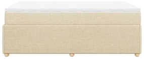 Cama boxspring com colchão 120x190 cm tecido cor creme
