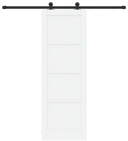 Porta Deslizante vidaXL com Conjunto de Ferramentas Branca 73,5x211 cm