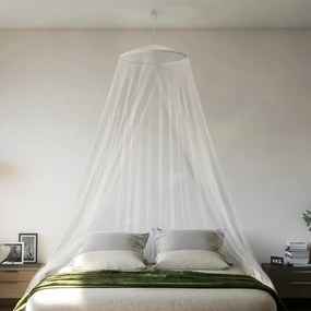 vidaXL Rede mosquiteira para cama malha 220 56x56x220 cm branco