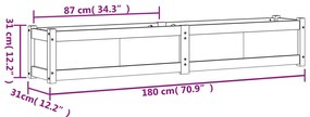 Vasos/floreiras de jardim 2 pcs madeira de pinho maciça