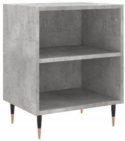 Mesa de cabeceira 40x30x50cm derivados madeira cinzento cimento