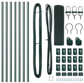 Conjunto de Poste de Cerca Conjunto de 2 Verde