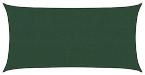 Para-sol estilo vela 160 g/m² 2,5x5 m PEAD verde-escuro