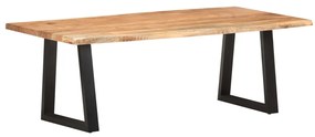 vidaXL Mesa de centro com arestas vivas 115x60x40 cm acácia maciça
