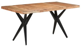 Mesa de jantar 160x80x76 cm madeira de acácia maciça