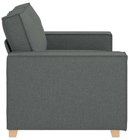 Sofá de 2 lugares cinza escuro 120 cm tecido