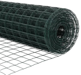 Cerca Euro com 5 Postes U Verde 0,4x10 m Aço