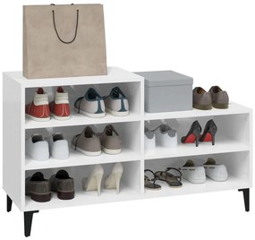 Sapateira 102x36x60 cm derivados de madeira branco brilhante