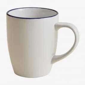 Pack De 2 Chávenas De Café 34 Cl Em Grés Ronilena Azul Ken - Gardénia Branco - Sklum