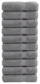 Toalhas de mãos premium SOLUND 10pcs 50x100cm 600 gsm cinzento