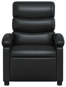 Poltrona de massagens reclinável couro artificial preto