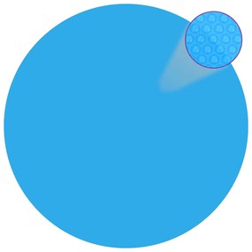 90673 vidaXL Cobertura de piscina redonda 488 cm PE azul