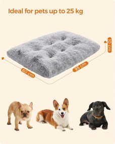 Tapete felpudo para cães 95 x 60 cm cinzento claro