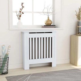 vidaXL Cobertura de radiador MDF 78 cm branco
