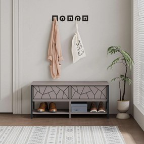 Hall Stand Berlin BA – Walnut Cream – 120x200x35 cm