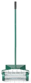 Rolo Jardim Aerador de relva de 46 cm Aeração com dentes rotativos Escudo protetor Aeração pesada do solo para jardim pátio