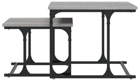 Mesa de centro de encastrar 2 pcs deriv. madeira cinza sonoma