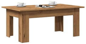 Mesa centro 100x60x42 cm derivados madeira carvalho artisiano