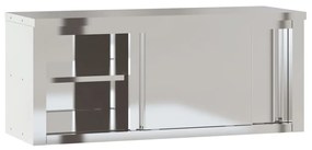 Armário de parede p/ cozinha c/ portas de correr aço inoxidável