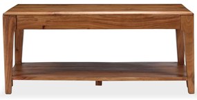 Mesa de centro em madeira maciça 88x50x38 cm