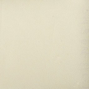 Sofá de 2 lugares 140 cm couro artificial cor creme