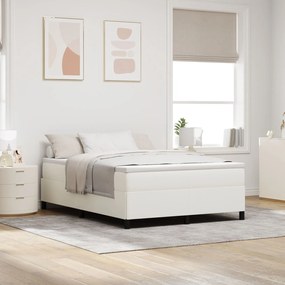 Estrutura da Cama vidaXL Creme 160x200 cm em Tecido de Algodão