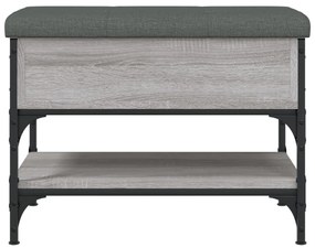 Banco sapateira 62x42x45cm derivados de madeira cinzento sonoma